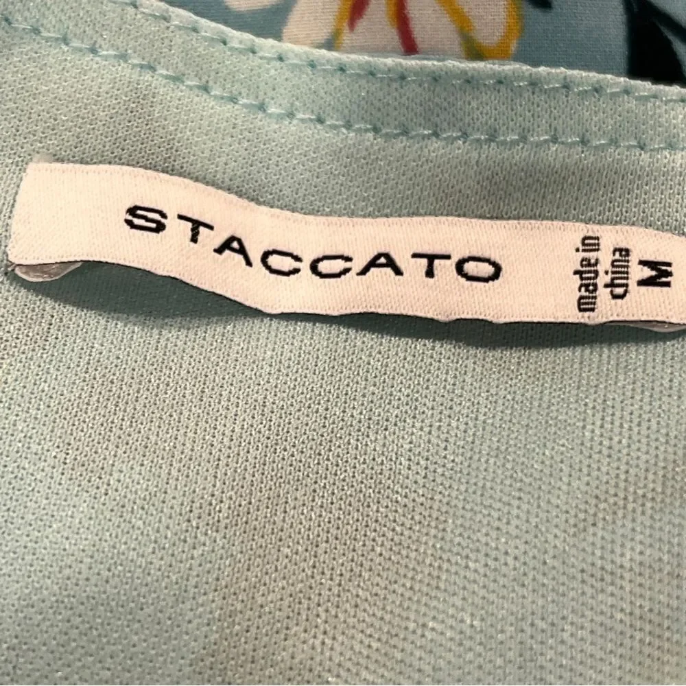 Staccato light floral sleeveless‎ v-neck dress size medium - Picture 9 of 13